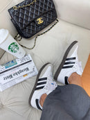 Ad Samba Bco/Pto Couro Legítimo