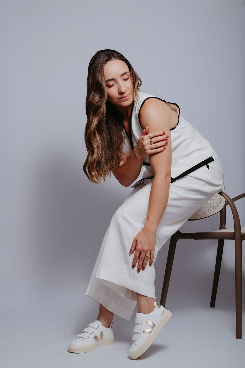 Vr Velcro Branco/ouro