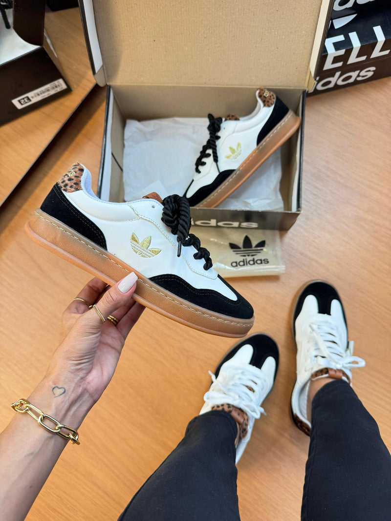 Ad Gazelle Collor Branco/Animal Print Cacau