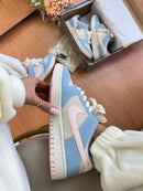 Nk Dunk Low Pro Nobuk Azul/Rosa