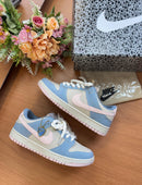 Nk Dunk Low Pro Nobuk Azul/Rosa
