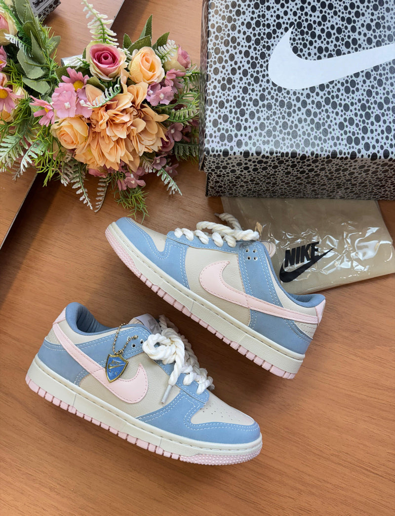 Nk Dunk Low Pro Nobuk Azul/Rosa