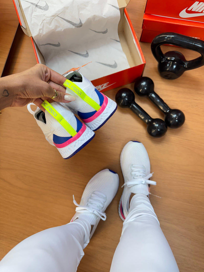 Nk Epic React Branco/Pink