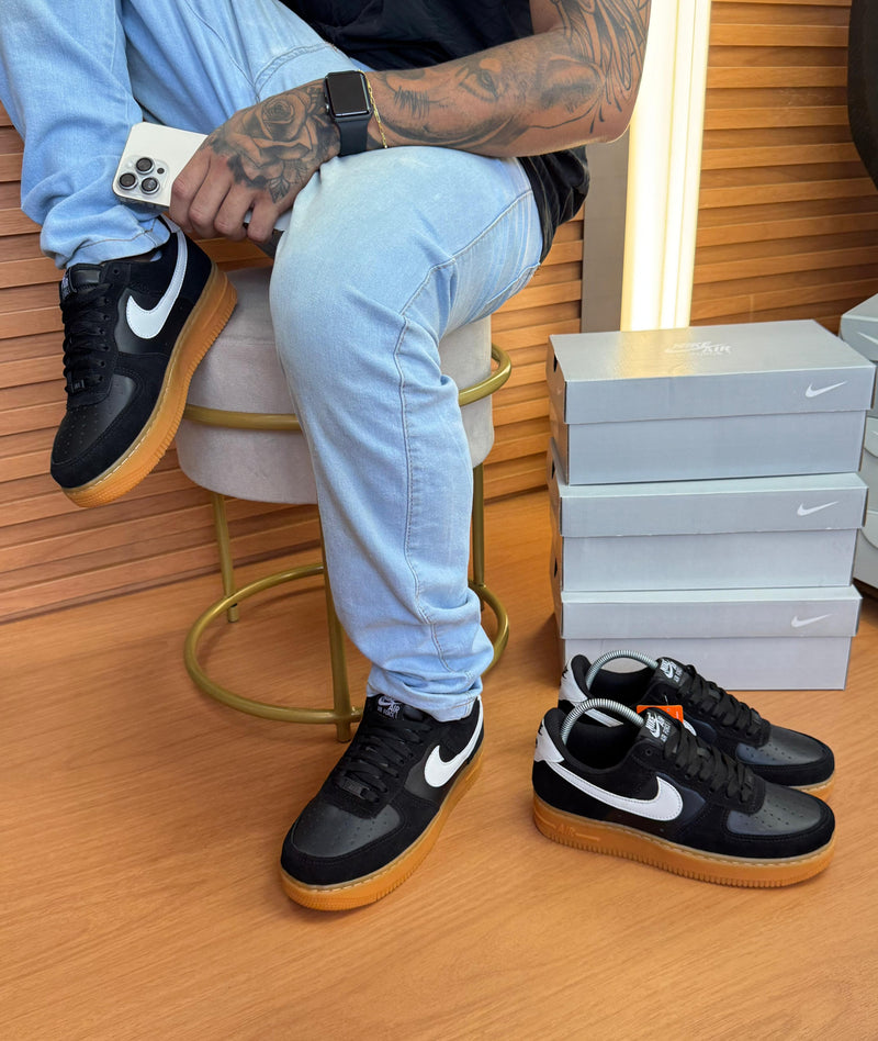 Nk Air Force F1 Couro Prime Preto