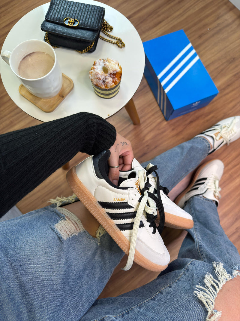 Ad Samba Off White/Preto