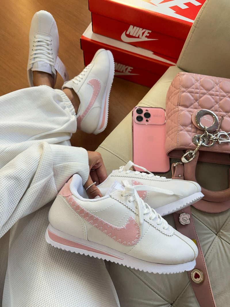Nk Cortez Retrô Bco/Rosa