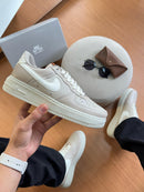 Nk Air Force f1 luxo Bege/Bco