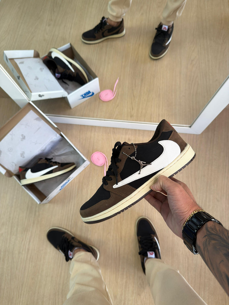 Nk Air Jordan Travis Scott Preto Marrrom