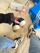 Ad Samba Couro Off White/Preto