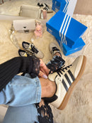 Ad Samba Couro Off White/Preto