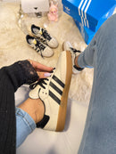 Ad Samba Couro Off White/Preto