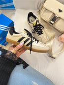 Ad Samba Couro Off White/Preto