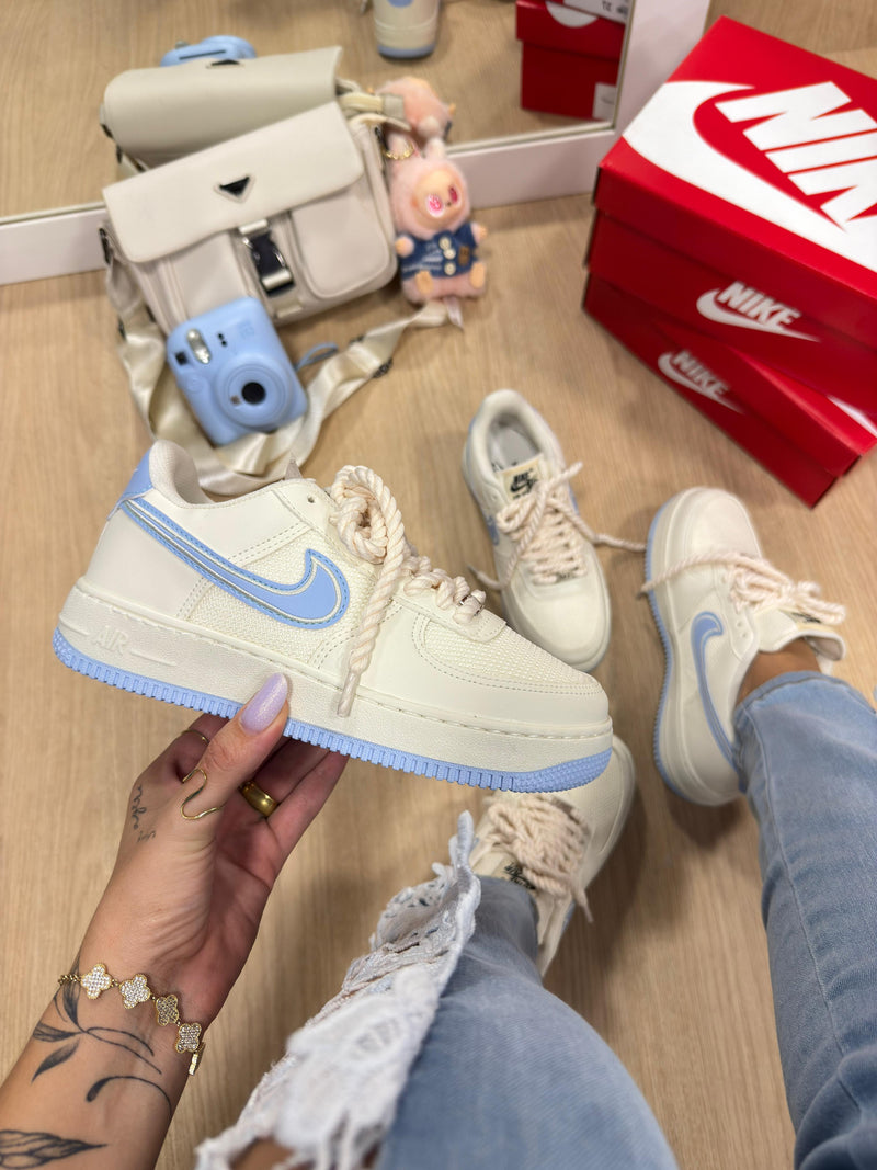 Nk Air Force GS Prime Off White/Blue