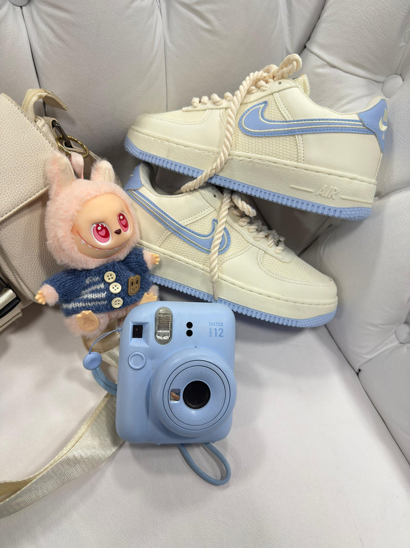 Nk Air Force GS Prime Off White/Blue