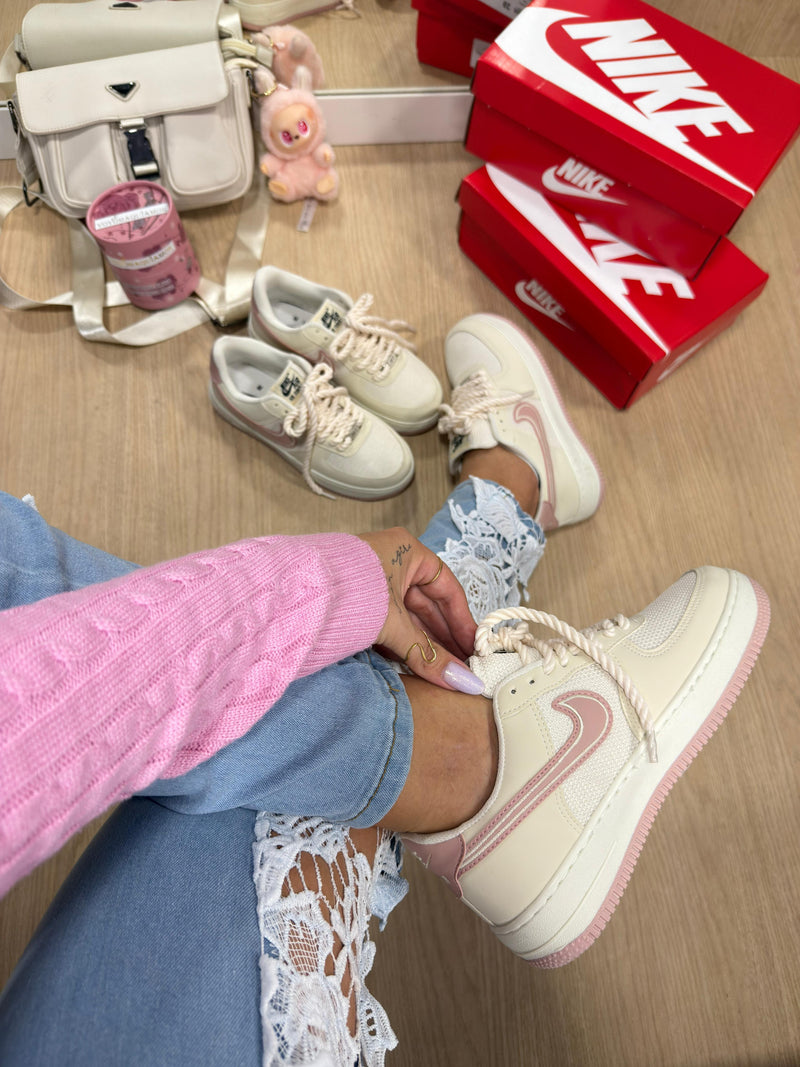 Nk Air Force GS Prime Off White/Rose