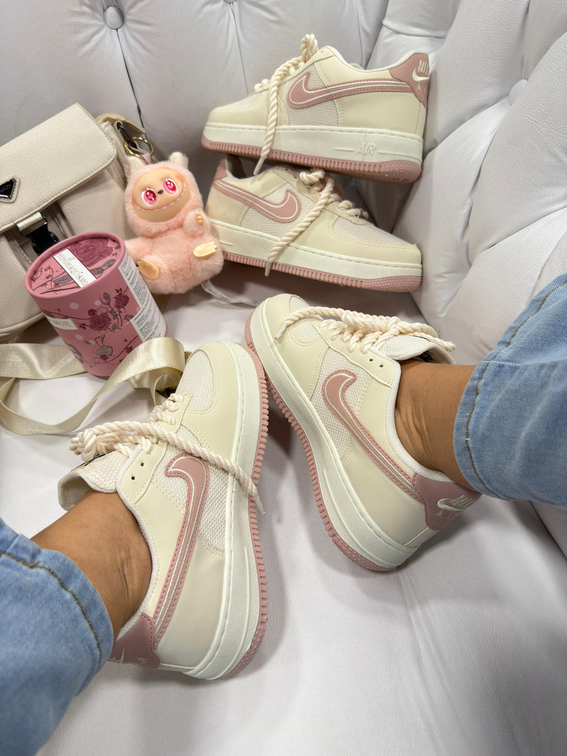Nk Air Force GS Prime Off White/Rose