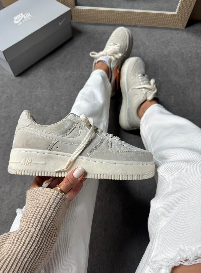 Nk Air Force F1 Luxo Cinza Aveludado