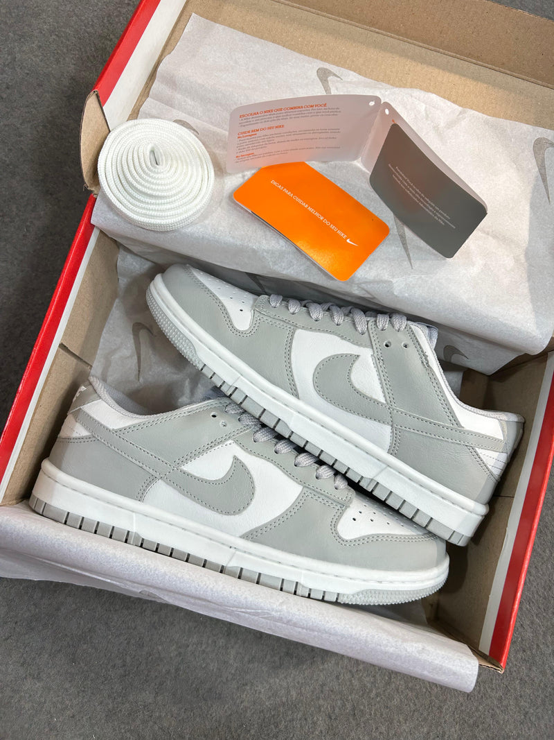 Nk Dunk Low Branco Cinza