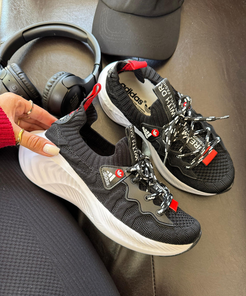 Ad Sport Knit Preto Vermelho