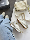 NB 327 Couro Bege Branco