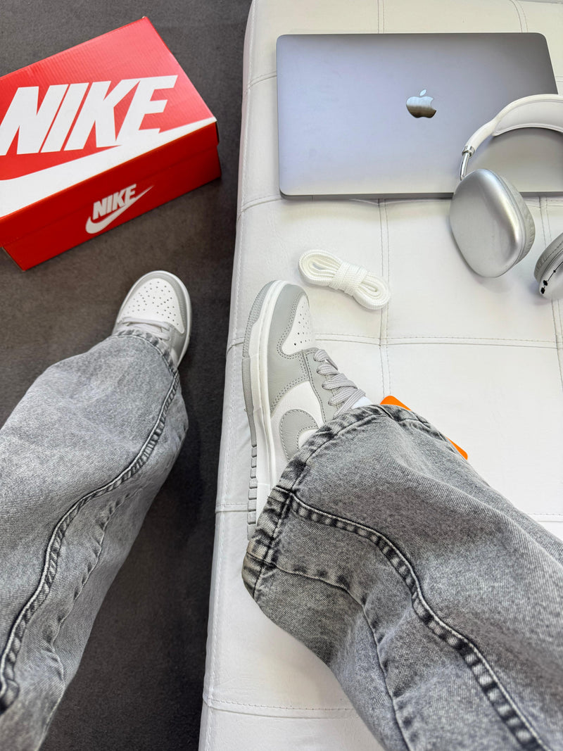 Nk Dunk Low Branco Cinza