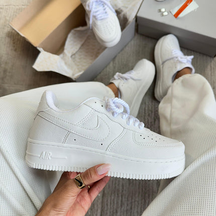 Nk Air Force Branco Cadarço Trançado