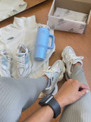 Nb 9060 Branco Cinza Detalhe Azul